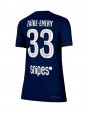 Billige Paris Saint-Germain Warren Zaire-Emery #33 Hjemmedrakt Dame 2025-26 Kortermet
